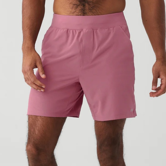 ALO Yoga Pink Athletic Shorts - Picture 1 of 4